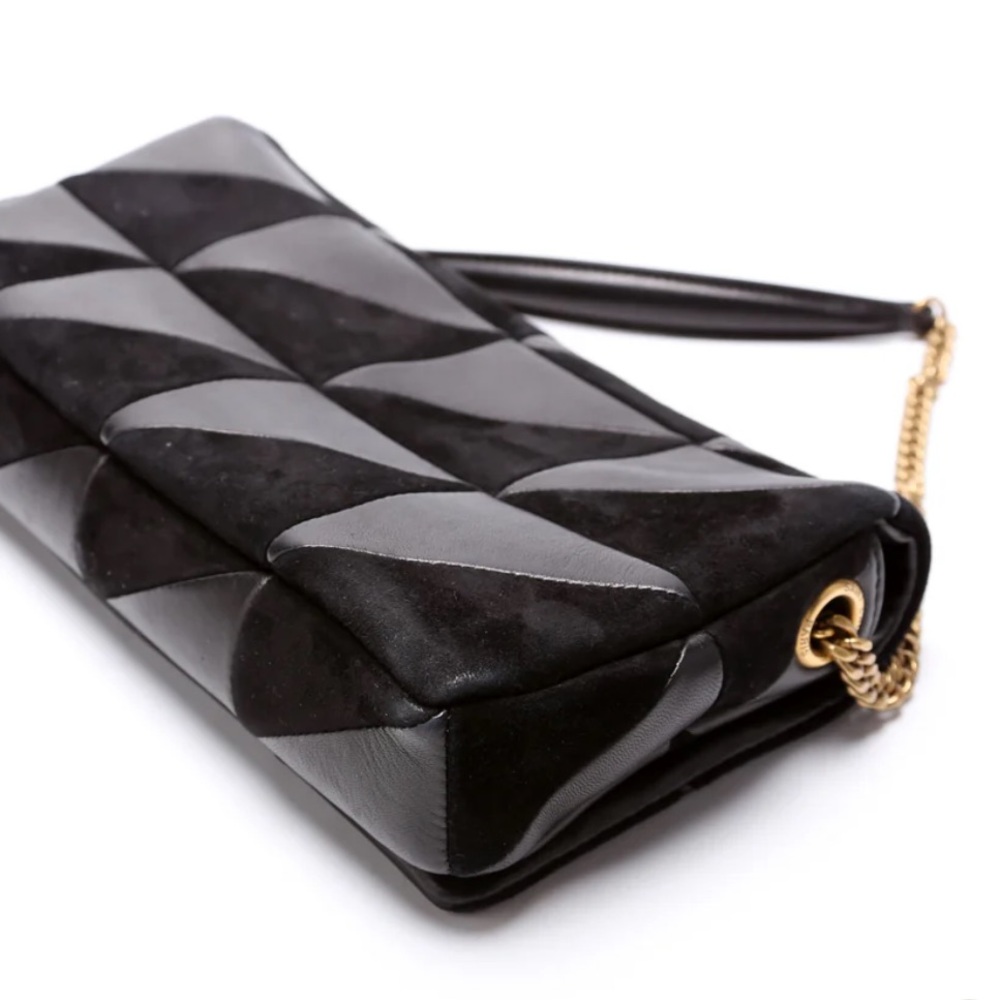 RARE🌹Saint Laurent Jamie bag suede leather YSL purse rive gauche patchwork bag - Picture 8 of 16